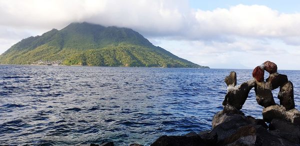 Panoramic view of sea against sky