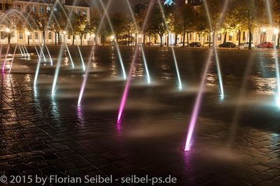 View of illuminated blurred lights