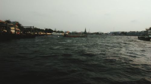 Boats in harbor