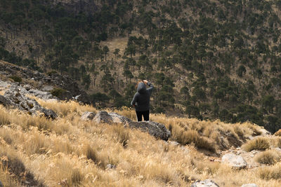 Woman standing on landscape