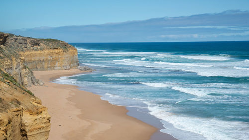 Scenic view of sea against sky, port campbell, australia