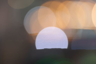 Defocused image of illuminated lights