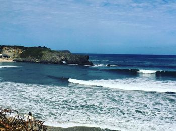 Scenic view of sea against sky