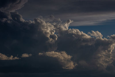 Low angle view of storm clouds in sky