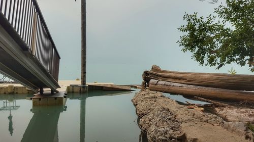Reflection of building in water