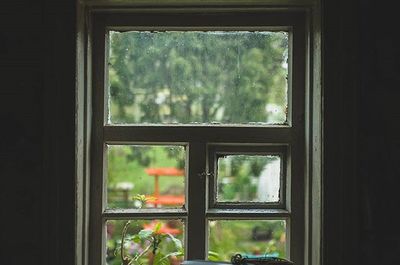 Close-up of glass window