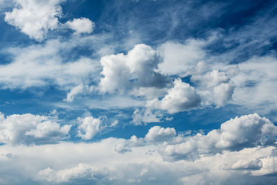 Summer weather fluffy cloudy sky nature background