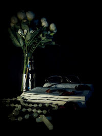 black background