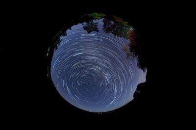 Low angle view of fireworks against sky at night