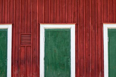 Full frame shot of closed door of building