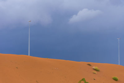 Scenic view of desert against sky