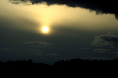 Silhouette trees against sky during sunset