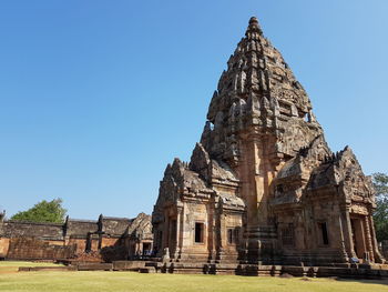 View of temple against clear sky