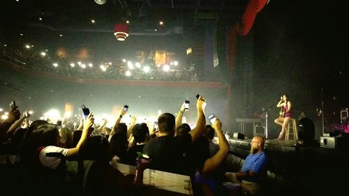 Group of people at concert