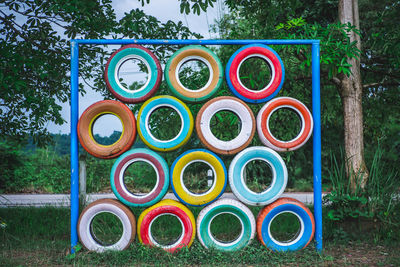 Full frame shot of multi colored playground