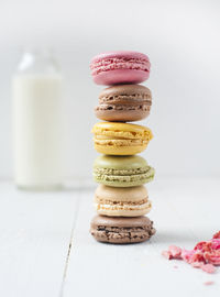 Close-up of cookies on table