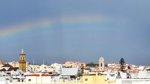 Buildings in city against sky