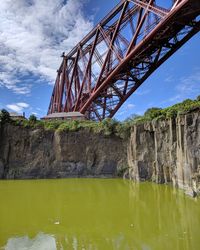 Low angle view of bridge over river