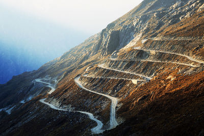 Winding road on mountain