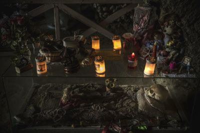 View of market stall