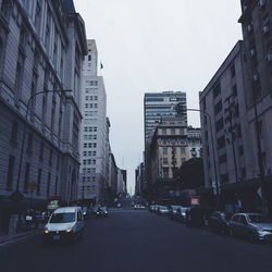 Cars moving on road in city