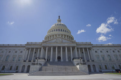 Low angle view of historical building against sky