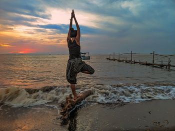 Yoga at the beach