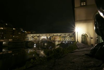 Illuminated city at night