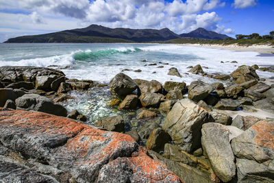 Scenic view of sea against sky