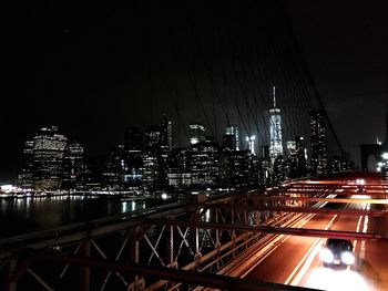 Illuminated cityscape at night