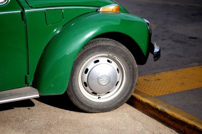 Close-up of vintage car