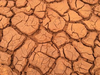 Full frame shot of cracked land