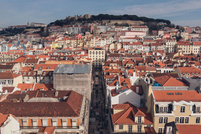 View of town against sky