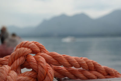 Close-up of rope against the sky