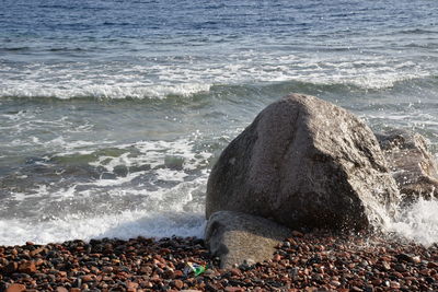 Scenic view of sea waves