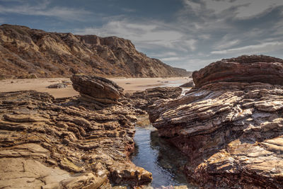 Panoramic view of beach against sky