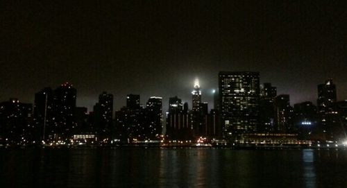 Illuminated city at night