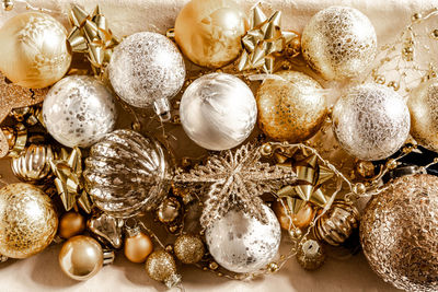 Close-up of christmas decorations