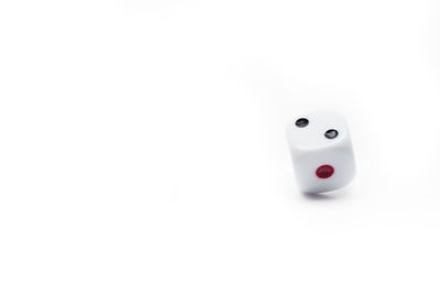 Close up view of electric lamp over white background