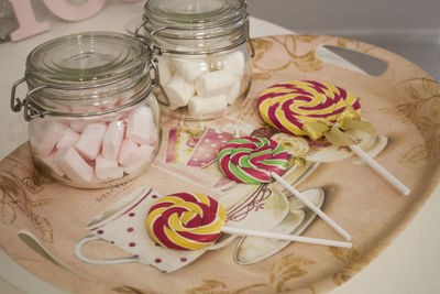 Close-up of food on table