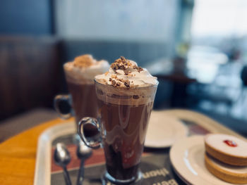 Close-up of coffee on table