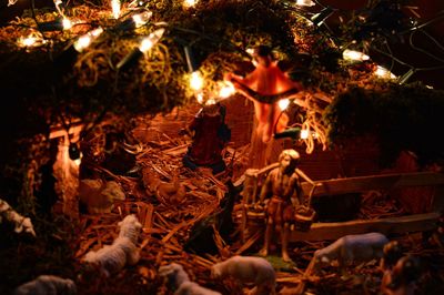 Man standing at night