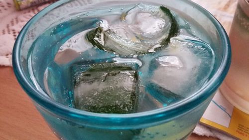 Close-up of drink on table