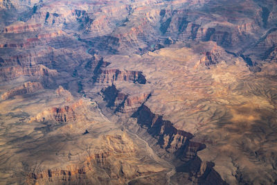 High angle view of rock formations