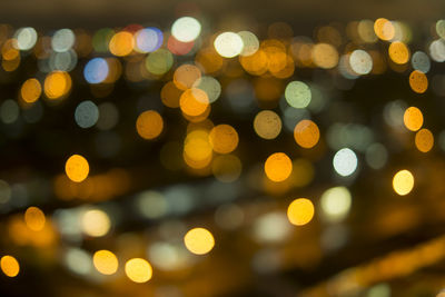 Defocused image of illuminated lighting equipment