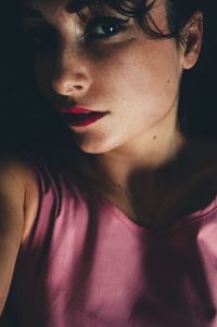 Close-up portrait of young woman