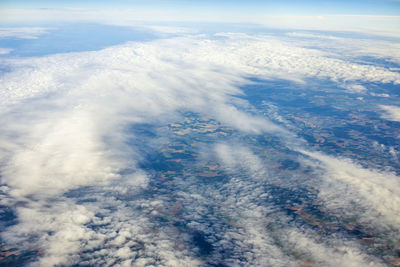 High angle view of cloudscape against sky