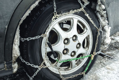 Close-up of tires