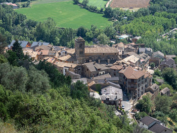 High angle view of townscape