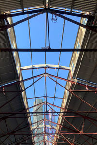 Low angle view of modern building against sky